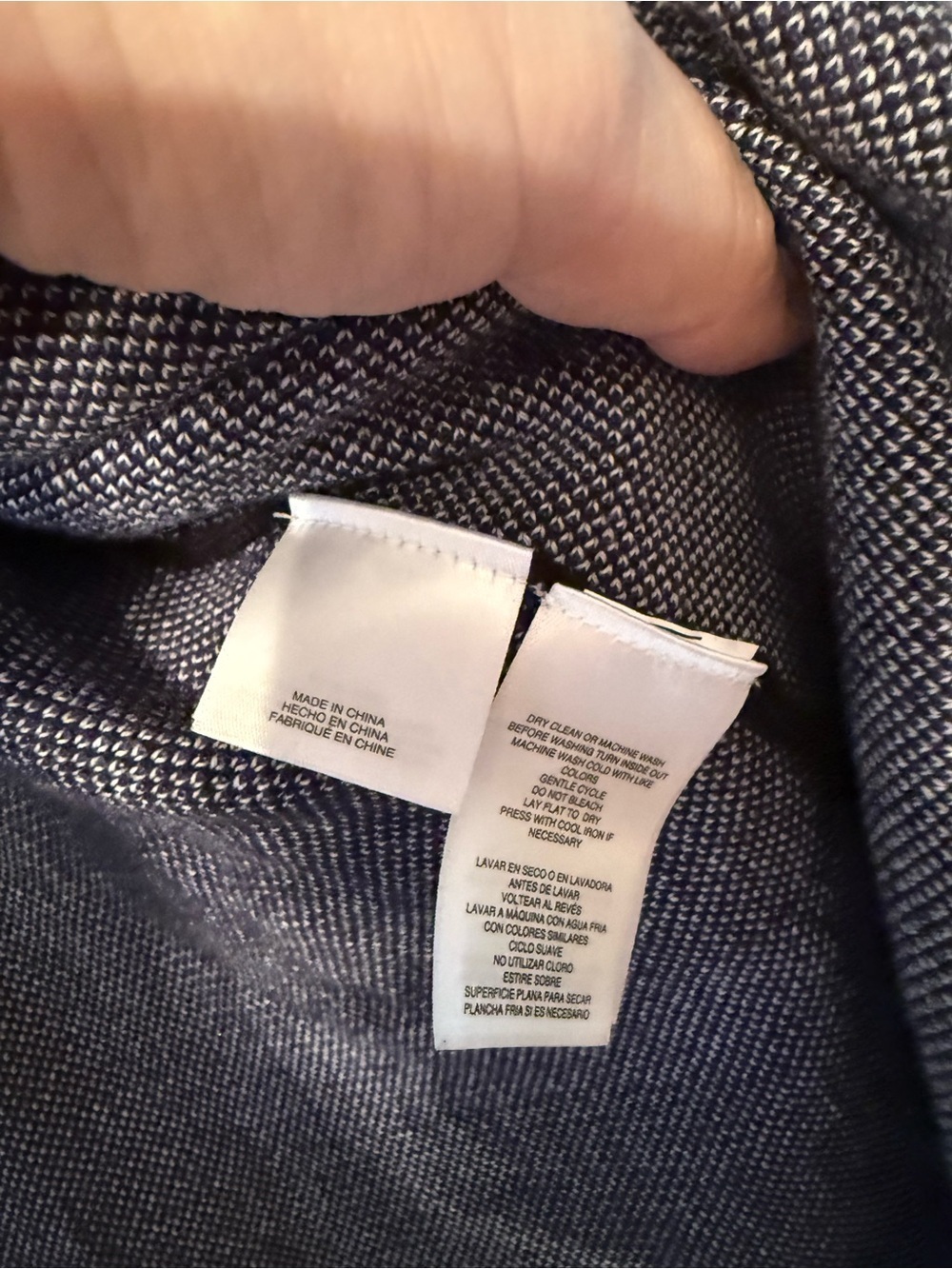 Anne Klein Open-Front Plaid Long Cardigan in Black and Purple - Picture 4 of 7